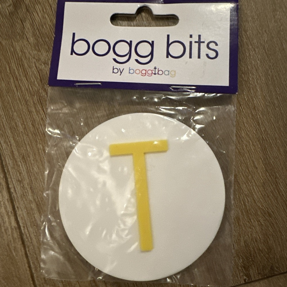 New Original BOGG BITS Bag Charm Letter T For Bogg Bag - SEALED